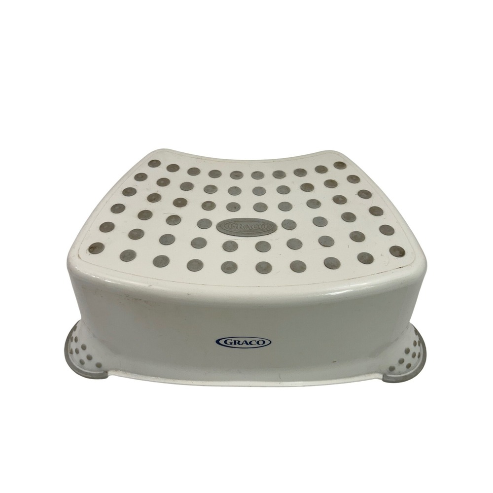 Graco Step Stool One Size White Non-Slip Toddler Bathroom Potty Kids